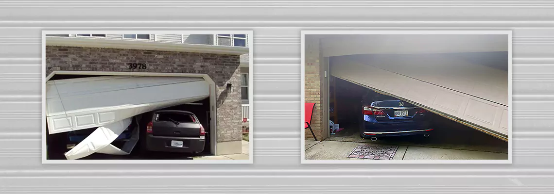 Repair Commercial Garage Door Got Hit By A Car in London, Ontario